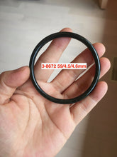 Load image into Gallery viewer, 54-64mm certified 100% Natural dark green black (青玉) slim round cut nephrite group Jade bangle HT106