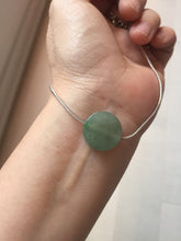 Load image into Gallery viewer, 100% Natural type A icy watery light green/purple/gary Jadeite Jade round cake pendant group F151