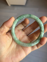 Load image into Gallery viewer, 57mm certified Type A 100% Natural dark green gray light purple round cut Jadeite Jade bangle PE94-6189