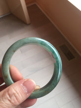 Load image into Gallery viewer, 54.3mm Certified 100% natural Type A oily dark green/blue/brown/gray (老油青) jadeite jade bangle PH189-6938