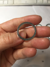 Load image into Gallery viewer, 20.2mm size 10 1/2 100% natural type A icy watery green/blue Guatemala jadeite jade band ring group PJ35