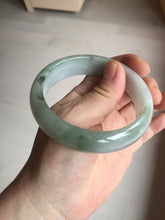 Load image into Gallery viewer, 57.5mm Certified 100% natural Type A dark green white gray chubby jadeite jade bangle AD118-2998