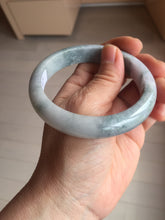 Load image into Gallery viewer, 58.5mm certified 100% natural Type A light green/purple white Snowy Pine Forest jadeite jade bangle PC199-3043