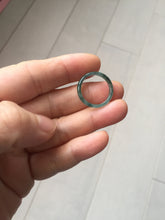 Load image into Gallery viewer, 15.5mm size 4 3/4 100% natural type A icy watery green/blue icy watery Guatemala jadeite jade band ring group PA220