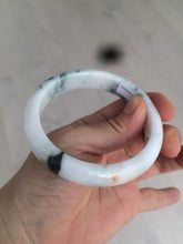 Load image into Gallery viewer, 59.4mm Certificated Type A 100% Natural White green red purple(FU LU SHOU) with green floating flowers Jadeite Jade bangle G110-9544