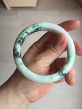 Load image into Gallery viewer, 60.5mm Type A 100% Natural sunny green/light green/white/light purple chubby Jadeite Jade bangle BS129-4035