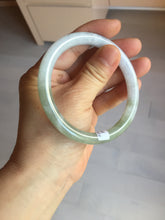 Load image into Gallery viewer, 58.7mm Certified Type A 100% Natural green white slim round cut Jadeite Jade bangle Y169-3693