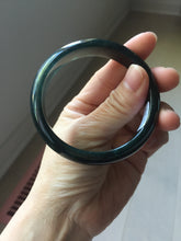 Load image into Gallery viewer, 55.6mm Certified Type A 100% Natural dark green/blue/gray/black Guatemala Jadeite bangle PJ138-1474