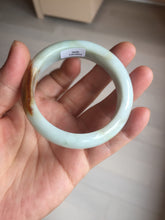 Load image into Gallery viewer, 50mm Certified 100% Natural Type A light green/yellow/brown Maple Syrup Mint Cake jadeite jade bangle BS136-4040