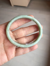 Load image into Gallery viewer, 52mm certified Type A 100% Natural light green oval Jadeite Jade bangle BM94-4461