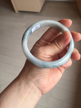 Load image into Gallery viewer, 59mm certified 100% natural Type A light green/purple white Snowy Pine Forest jadeite jade bangle PC200-3060