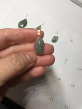 Load image into Gallery viewer, 100% natural type A icy watery dark green jadeite jade petal pendant group F159