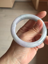 Load image into Gallery viewer, 56.4mm certified 100% natural Type A icy light green/purple jadeite jade bangle PE6-0298