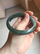 Load image into Gallery viewer, 59.7mm Certified Type A 100% Natural dark green/blue/gray/black Guatemala Jadeite bangle BS154-0129