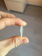 Load image into Gallery viewer, 100% Natural type A icy watery light green clear Jadeite Jade butterfly pendant PH113-4