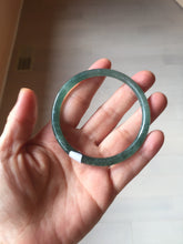 Load image into Gallery viewer, 58.2mm Certified Type A 100% Natural dark green/blue/gray Guatemala slim round cut Jadeite bangle PD181-2479