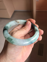 Load image into Gallery viewer, 59.6mm certified Type A 100% Natural light green purple Jadeite bangle PJ130-7293