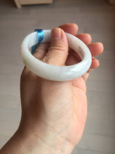 Load image into Gallery viewer, 52mm certified Type A 100% Natural sunny green/white/red oval Jadeite Jade bangle E92-0263