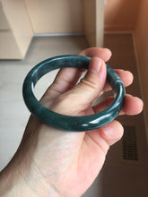 Load image into Gallery viewer, 60.8mm Certified Type A 100% Natural dark green/blue/gray/black Guatemala Jadeite bangle PB279-0687