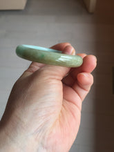 Load image into Gallery viewer, 53mm Certified Type A 100% Natural apple green brown oval Jadeite bangle BH97-2190