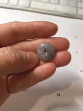 Load image into Gallery viewer, 15-18.4mm 100% natural black white jadeite jade(Wuji, 乌鸡) Safety Guardian Button donuts pendant PA250