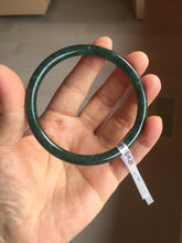 Load image into Gallery viewer, 59.8mm Certified Type A 100% Natural light green/blue/gray Guatemala slim round cut Jadeite bangle BP208-1019