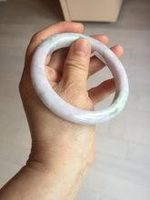 Load image into Gallery viewer, 60mm certified Type A 100% Natural light green purple Jadeite Jade bangle PC97-8466