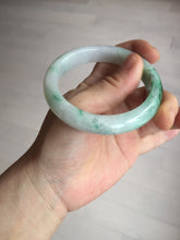 Load image into Gallery viewer, 56.1mm certified 100% natural icy watery light white/sunny green jadeite jade bangle BN71-3879