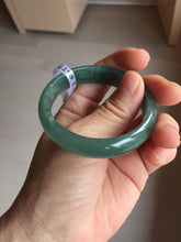 Load image into Gallery viewer, 51.3mm Certified Type A 100% Natural Light Green/Blue/Gray With Flying Snow Guatemala Jadeite Bangle PH264-1248