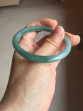 Load image into Gallery viewer, 53.5mm Certified Type A 100% Natural dark green/blue/yellow Guatemala slim Jadeite bangle PF13-5872
