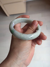 Load image into Gallery viewer, 56.8mm certified Type A 100% Natural sunny green light green Jadeite Jade bangle D140-4008