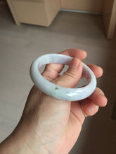 Load image into Gallery viewer, 54.8mm certified 100% natural Type A dark green/purple/white with green floating flowers jadeite jade bangle PB232-2827