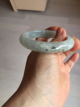Load image into Gallery viewer, 54.5mm 100% natural type A icy watery light green/brown/black seaweed jadeite jade bangle Y154-5248