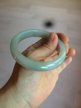 Load image into Gallery viewer, 57.3 mm Certified Type A 100% Natural green/gray Jadeite Jade bangle AZ69-0347