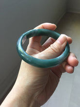 Load image into Gallery viewer, 59.8mm Certified Type A 100% Natural dark green/blue/gray/black Guatemala Jadeite bangle PJ148-1482