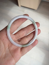 Load image into Gallery viewer, 56.5mm 100% natural Type A sunny green white round cut jadeite jade bangle BL98-4669