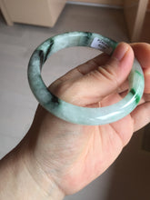 Load image into Gallery viewer, 56.9mm 100% natural Type A sunny green white jadeite jade bangle BN7-8239