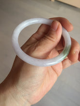 Load image into Gallery viewer, 54.5mm certified 100% natural light green/white/purple round cut jadeite jade bangle BK85-4668