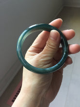 Load image into Gallery viewer, 57mm Certified Type A 100% Natural dark green/blue/gray/black Guatemala Jadeite bangle PJ137-1485