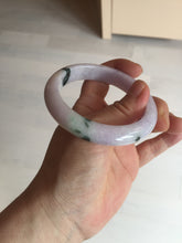 Load image into Gallery viewer, SOld! pleae don't order. Thanks. 55mm certified 100% natural type A sunny green/purple jadeite jade bangle BN86-8721