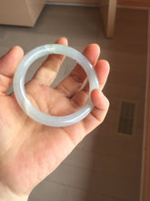 Load image into Gallery viewer, 55mm certified 100% natural Type A light green purple white round cut jadeite jade bangle PA237-9872