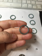 Load image into Gallery viewer, 15.5mm size 4 3/4 100% natural type A icy watery green/blue icy watery Guatemala jadeite jade band ring group PE126