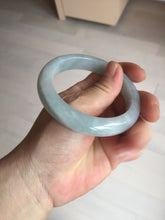 Load image into Gallery viewer, 55.2mm Certified Type A 100% Natural light green Jadeite Jade bangle E91-9415