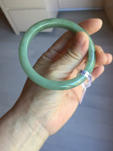 Load image into Gallery viewer, 57.6mm Certified Type A 100% Natural Oily Dark Green Gray Black(油青) Jadeite Jade Bangle PE104-7161