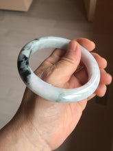 Load image into Gallery viewer, 61.2mm Certified Type A 100% Natural light green/white/purple Jadeite Jade bangle PJ68-3844