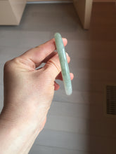 Load image into Gallery viewer, 54.5mm Certified Type A 100% Natural light green/gray/black round cut Jadeite bangle J147-3893