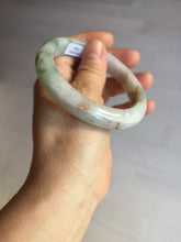 Load image into Gallery viewer, 57.6mm certificated Type A 100% Natural light green/red/purple/brown (FU LU SHOU) Jadeite Jade bangle Y164-7289