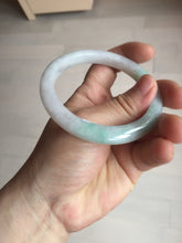 Load image into Gallery viewer, 56.5mm certified 100% natural type A white/light green white purple jadeite jade bangle AH96-0543