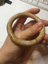 Load image into Gallery viewer, 56.8mm 100% natural beige yellow orange round cut Coral Jade (珊瑚玉) bangle XY109