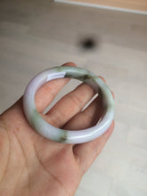 Load image into Gallery viewer, 50.5mm Certified Type A 100% Natural light purple/green oval shape Jadeite Jade bangle AY9-5293